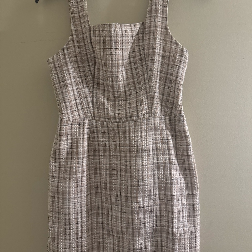 Elegant Plaid Sleeveless Dress